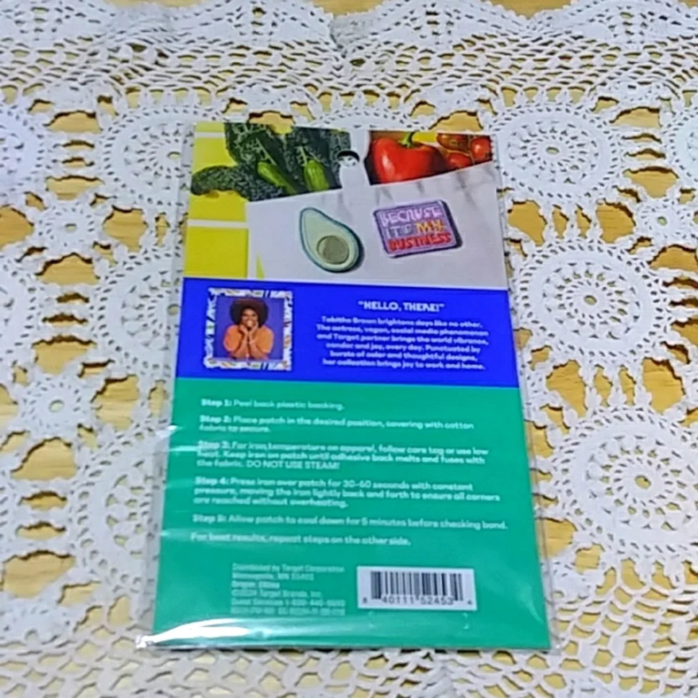 Retired Tabitha Brown Iron-On Patches, set of two, new items from Target